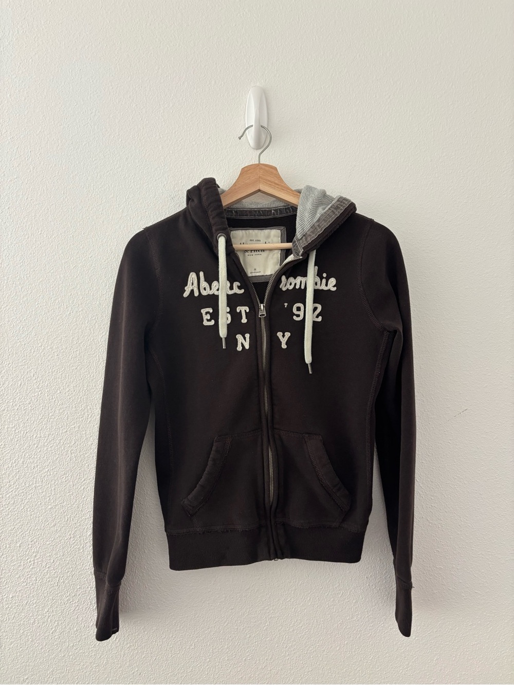 Vintage Abercrombie and fitch brown zip up hoodie